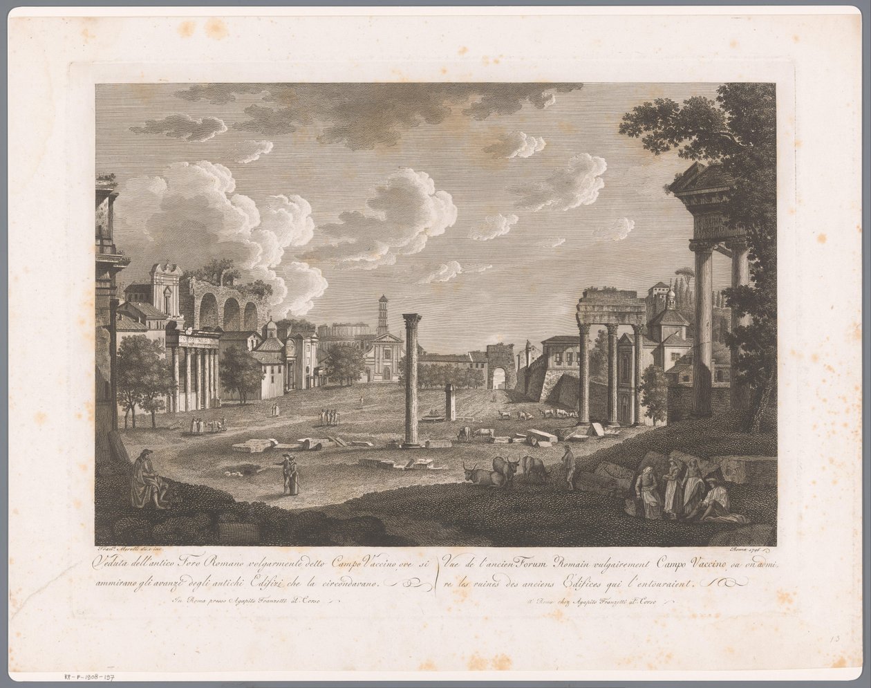 Vista del Foro Romano Vistas de Roma (título de la serie) de François Morel