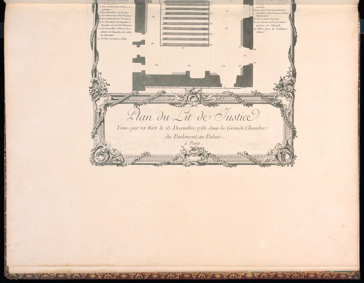 Plan del Lit de Justice de Francois Nicolas Martinet