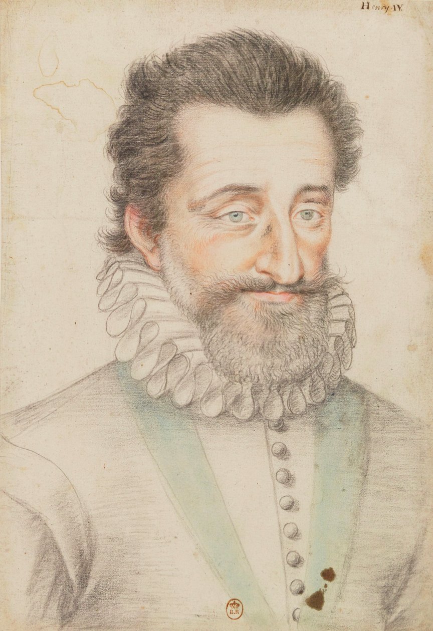 Retrato dibujado del rey Enrique IV de François Quesnel