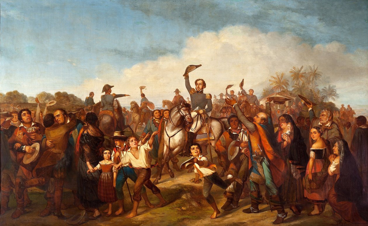 Proclamación de la independencia de Brasil de Francois Rene Moreaux