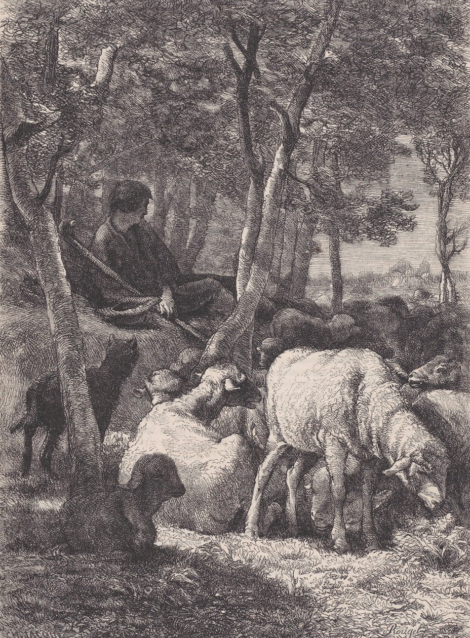 El Pastor, de Le Magasin Pittoresque, ca. 1852 de François Rouget