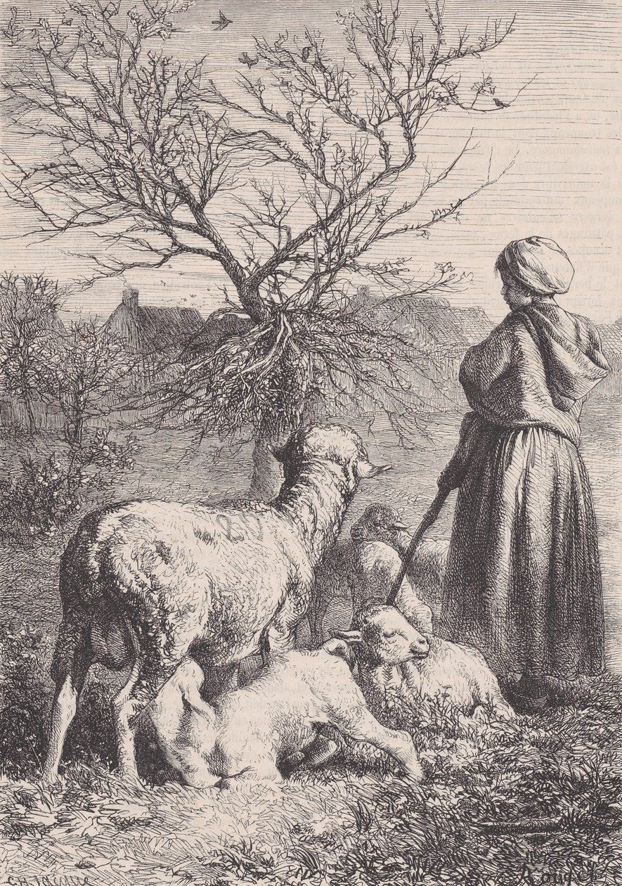 Una Pastora, ca. 1852 de François Rouget