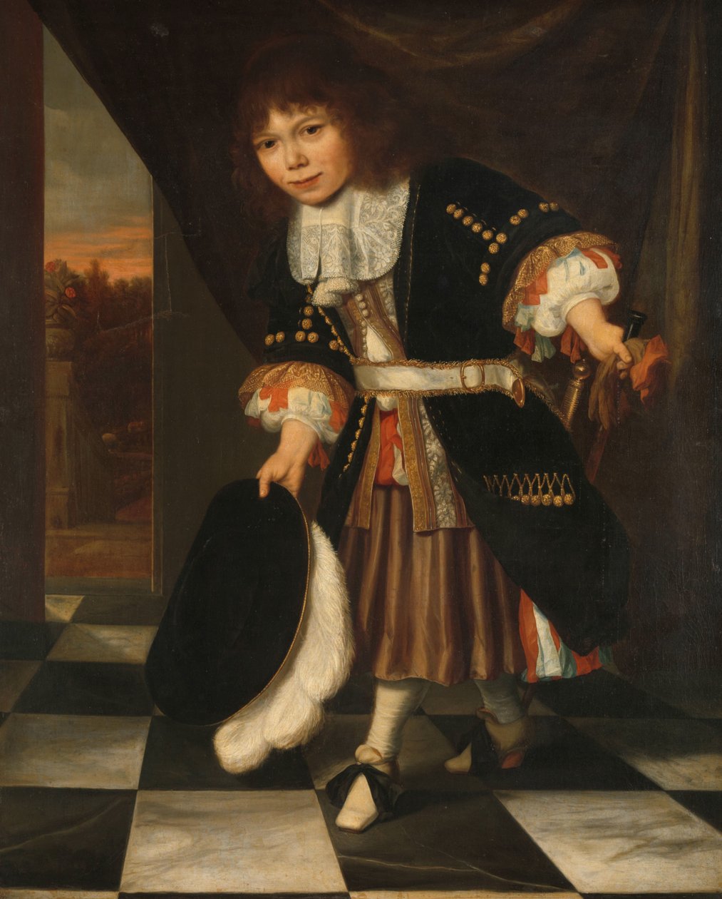 Retrato de un niño, llamado El joven hijo del almirante van Nes (El hijo del almirante) de François Verwilt