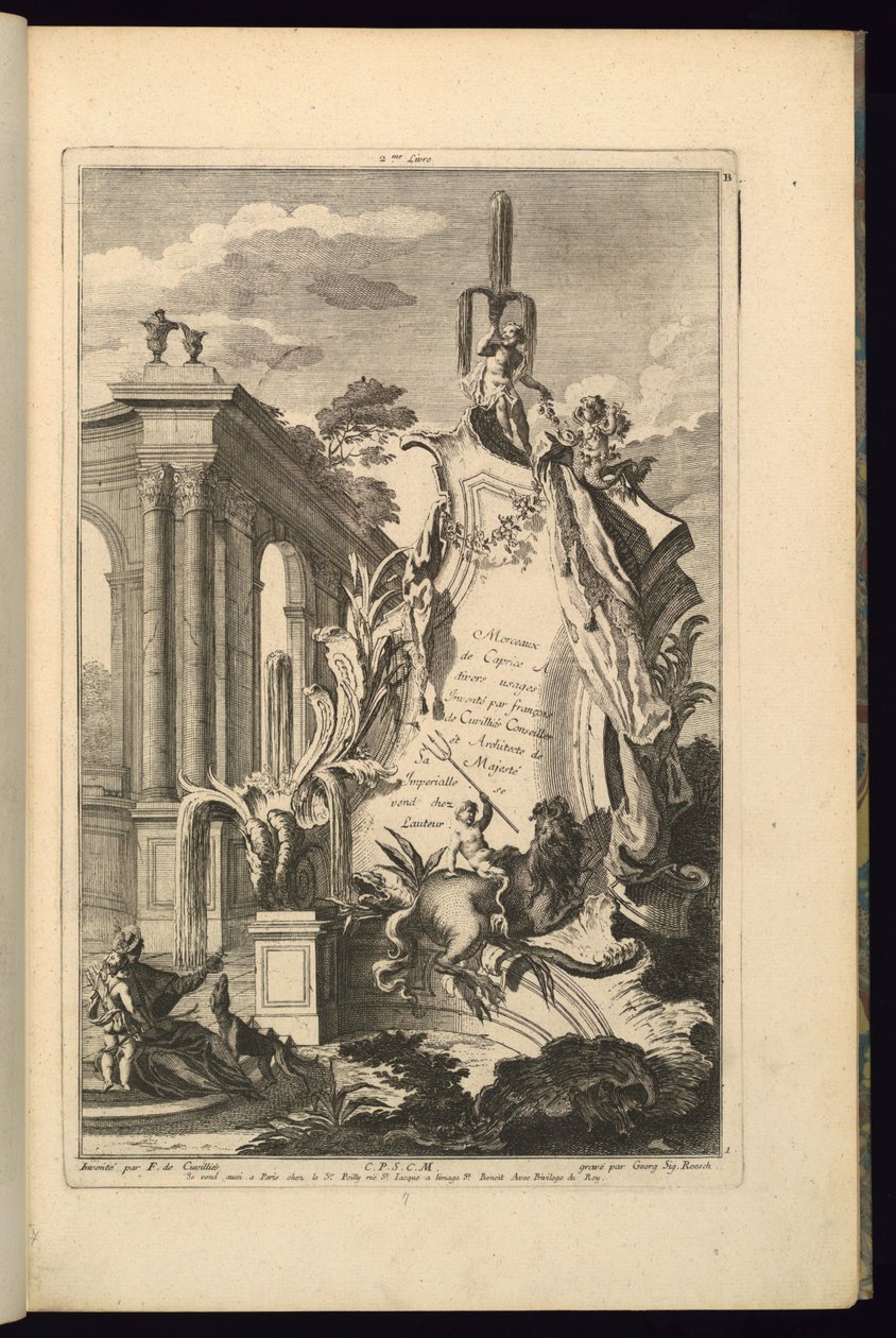 Diseño para cartucho de François de Cuvilliés the Elder