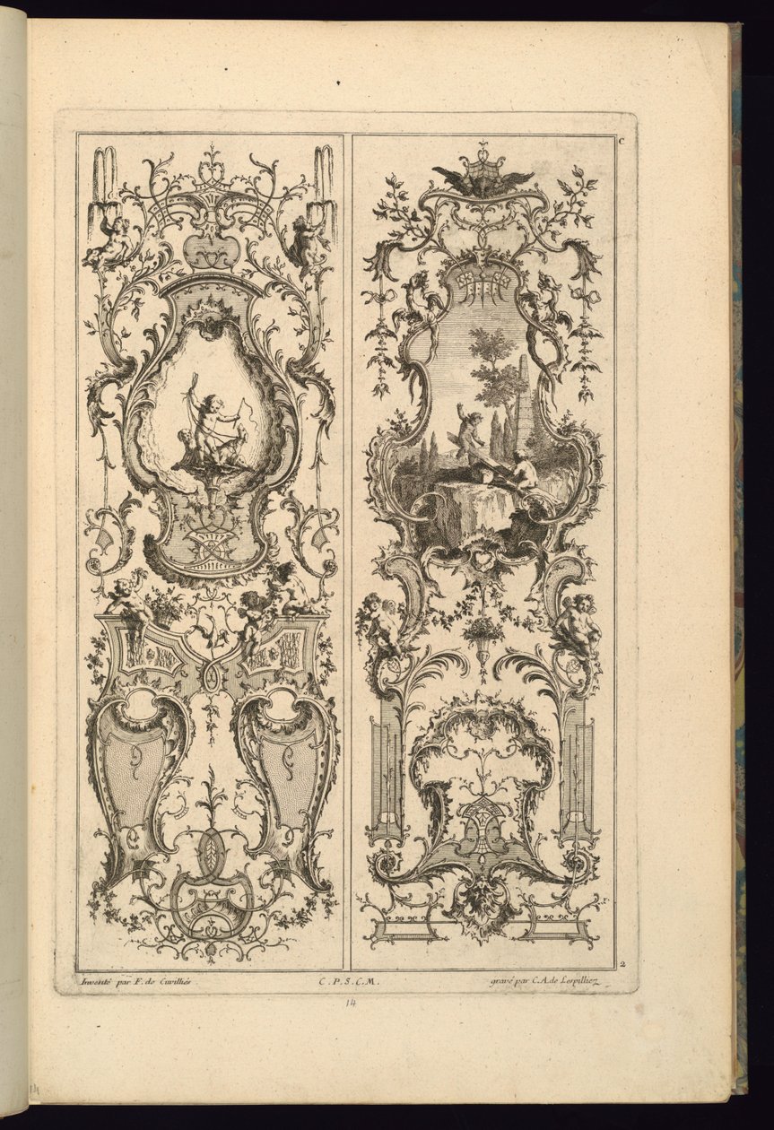 Diseño para Dos Paneles de François de Cuvilliés the Elder