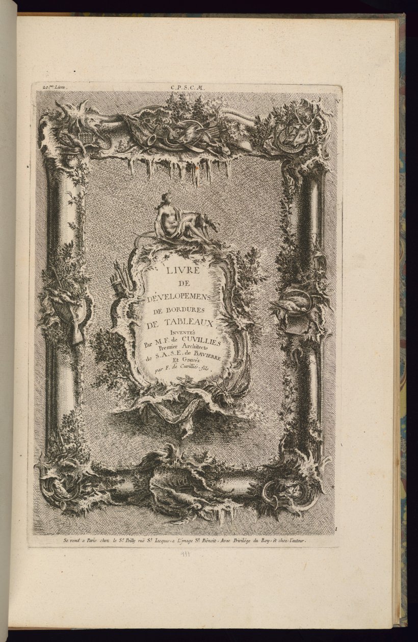 Diseño para un Marco y un Cartucho de François de Cuvilliés the Elder