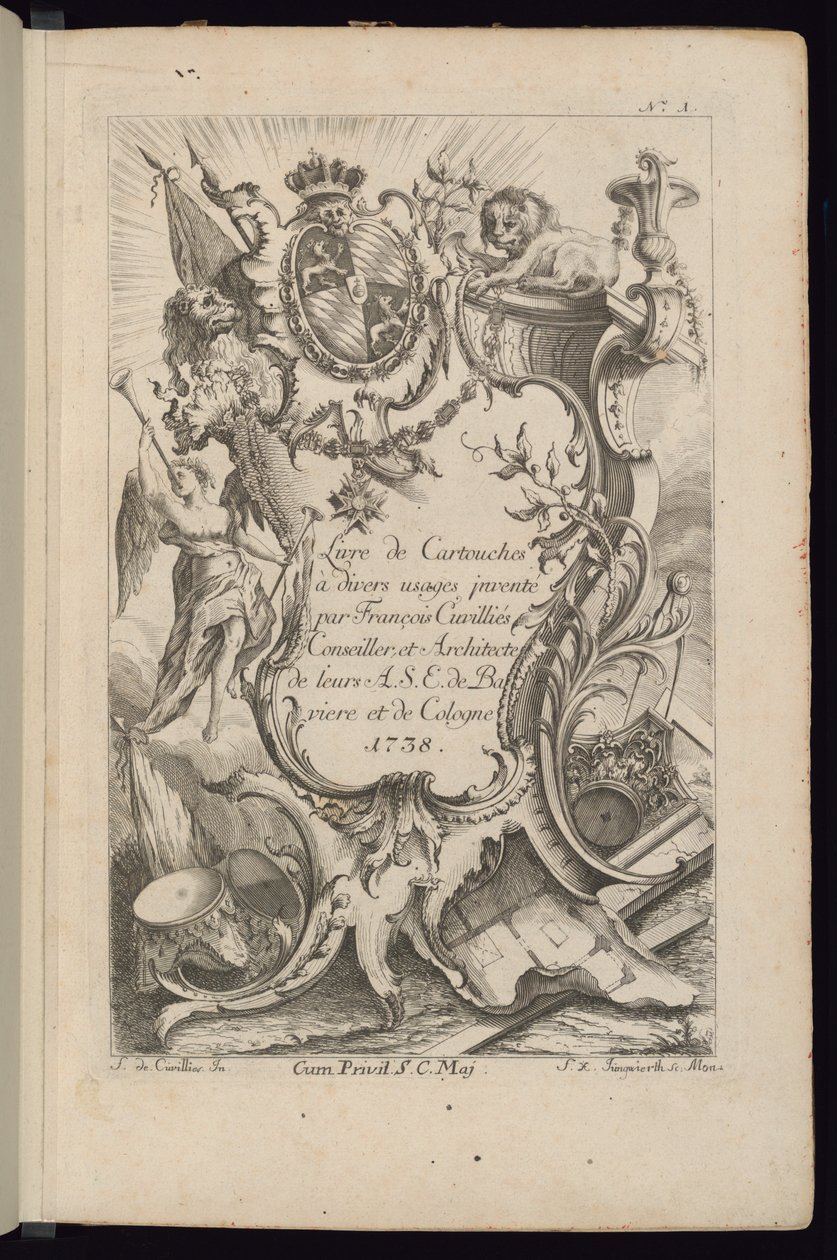 Página de Título, Livre de Cartouches à divers usages de François de Cuvilliés the Elder