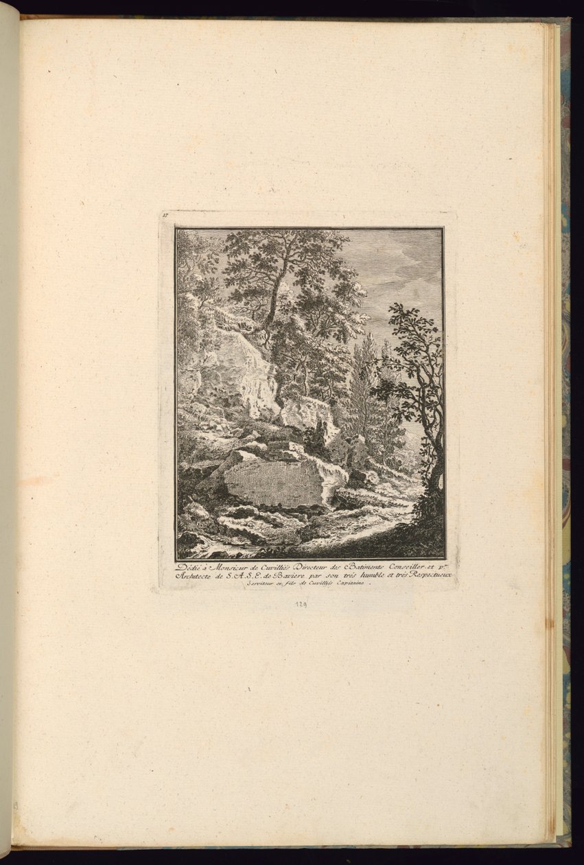 Diseño para un paisaje con rocas de François de Cuvilliés the younger
