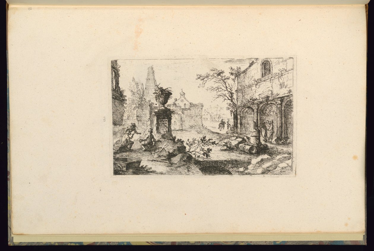 Diseño de un Paisaje con Ruinas de François de Cuvilliés the younger