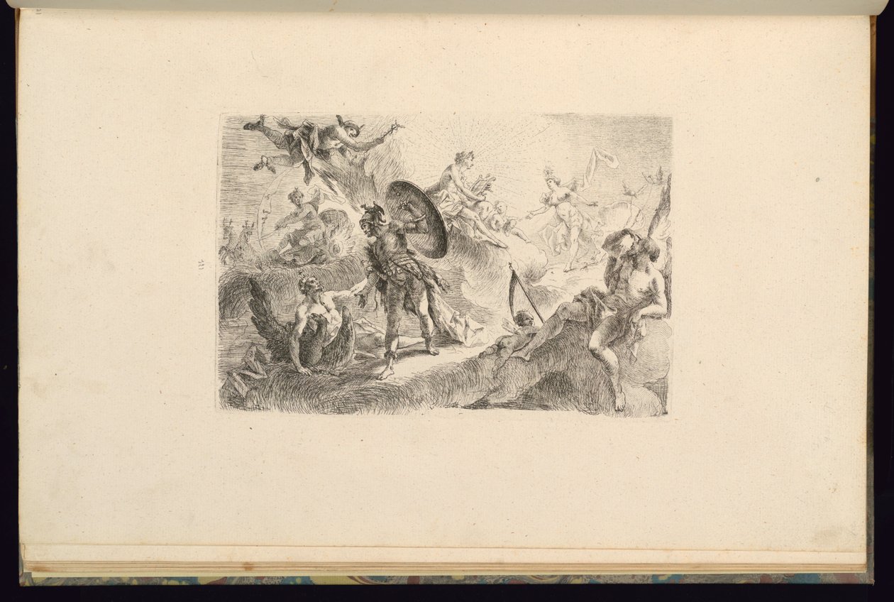 Diseño con Apolo de François de Cuvilliés the younger