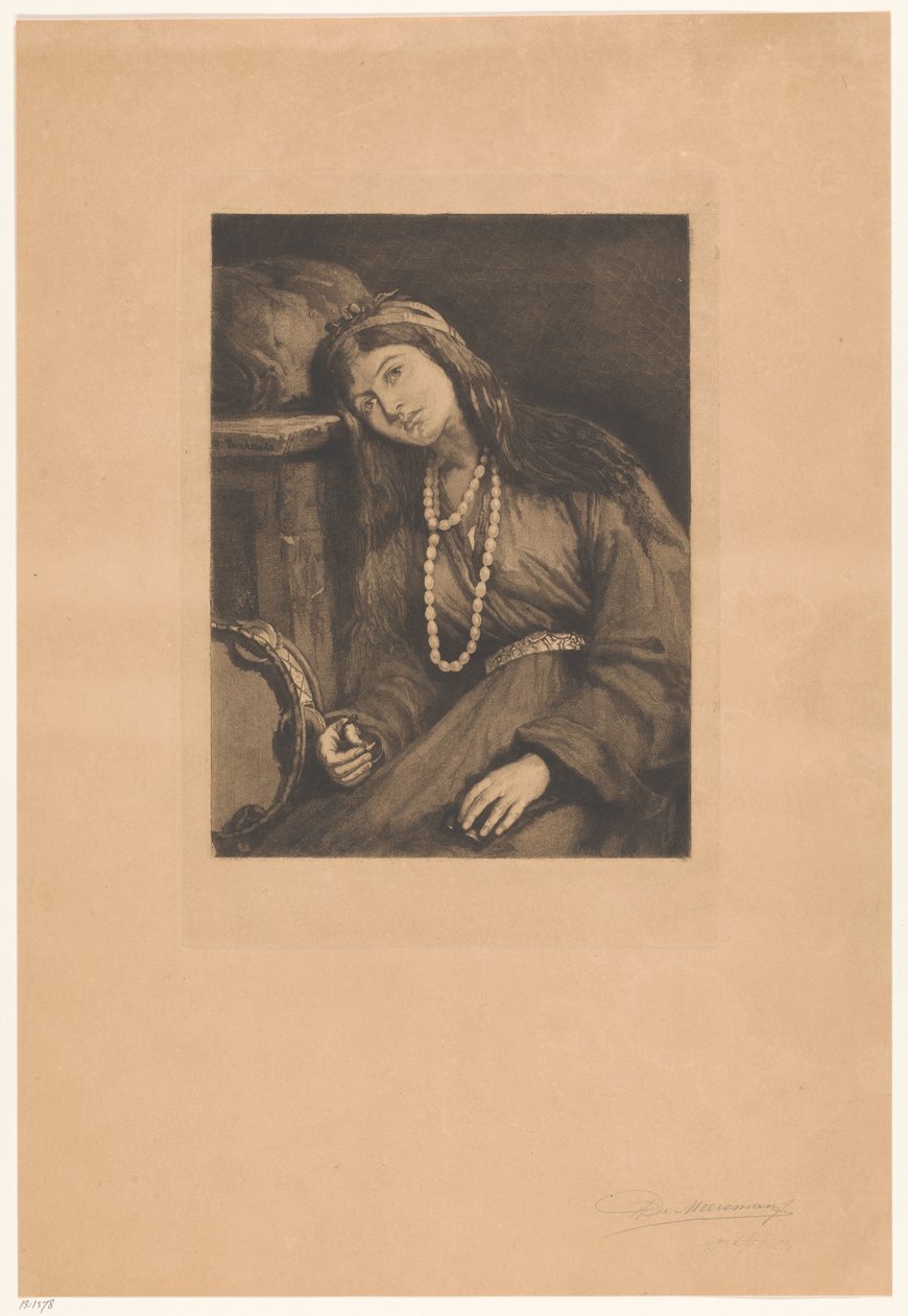 Músico de descanso con castañuelas y pandereta
Mignon (título original) de François de Meersman (signed by artist)