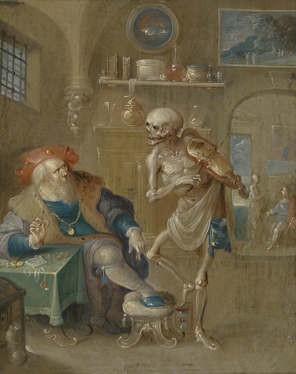 La muerte violinista de Frans II Francken the Younger