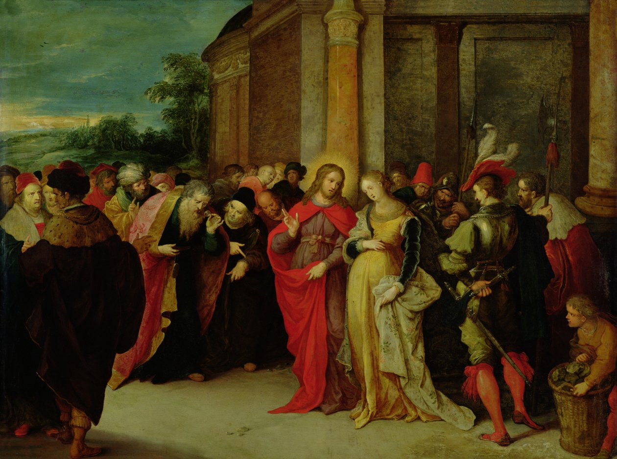 Cristo y la mujer sorprendida en adulterio de Frans II Francken the Younger