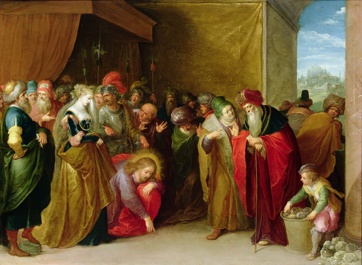 Cristo y la mujer sorprendida en adulterio de Frans II Francken the Younger