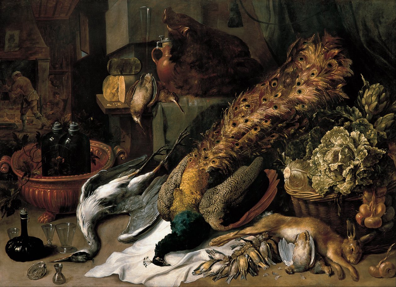 Naturaleza muerta con una enfriadora de vino de Frans Snyders or Snijders