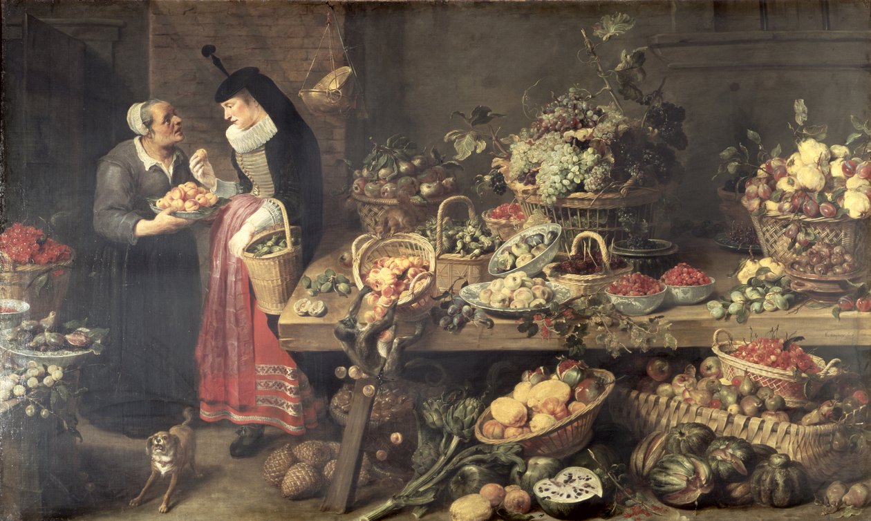 Puesto de frutas, 1618-21 de Frans Snyders or Snijders