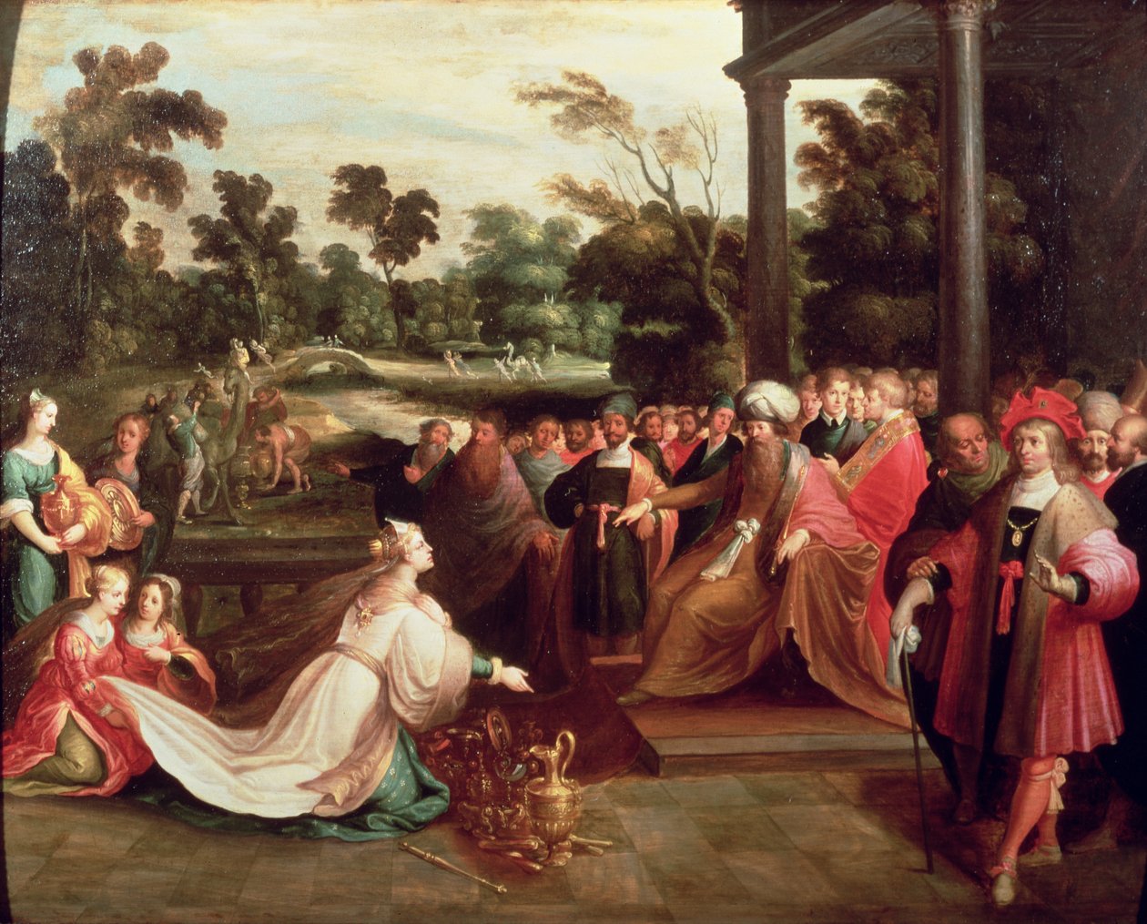 El rey Salomón y la reina de Saba de Frans the Elder Francken