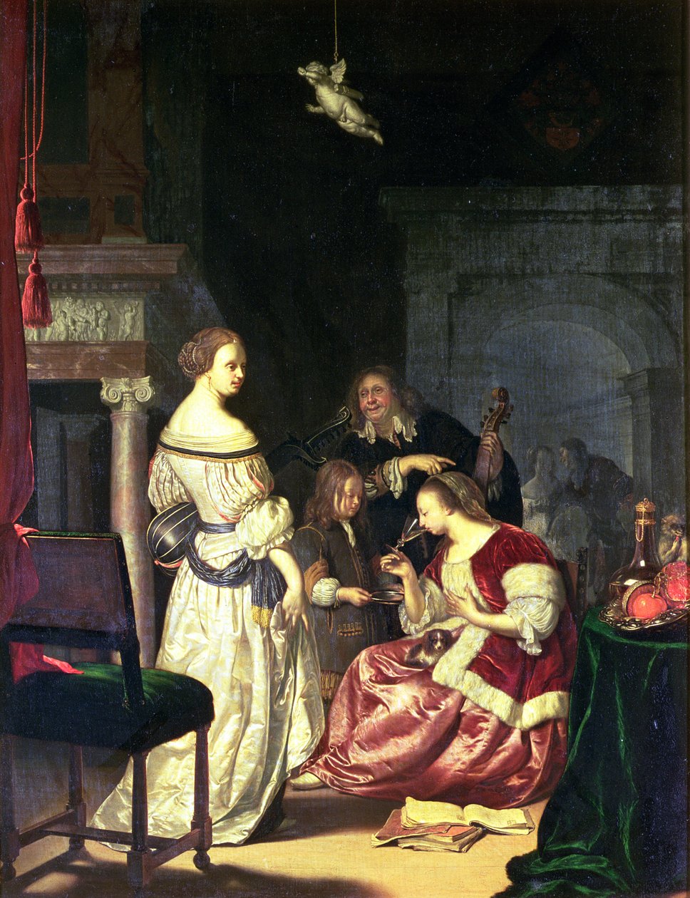 El pintor con su familia, 1675 de Frans van Mieris