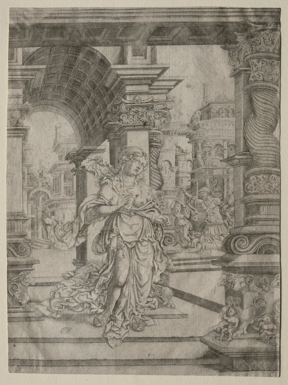 La muerte de Lucrecia de Frans Crabbe van Esplegem