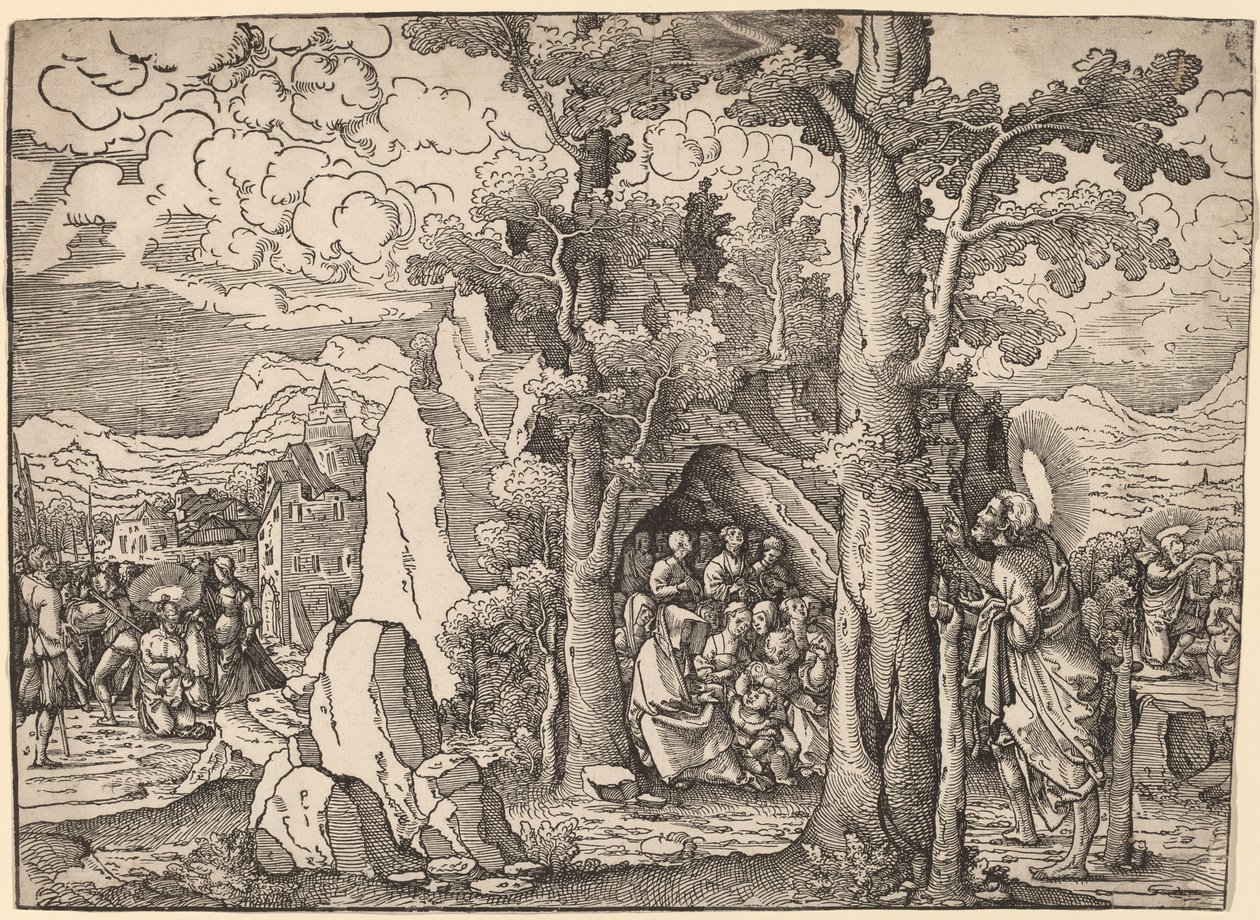 San Juan Bautista predicando de Frans Crabbe van Espleghem