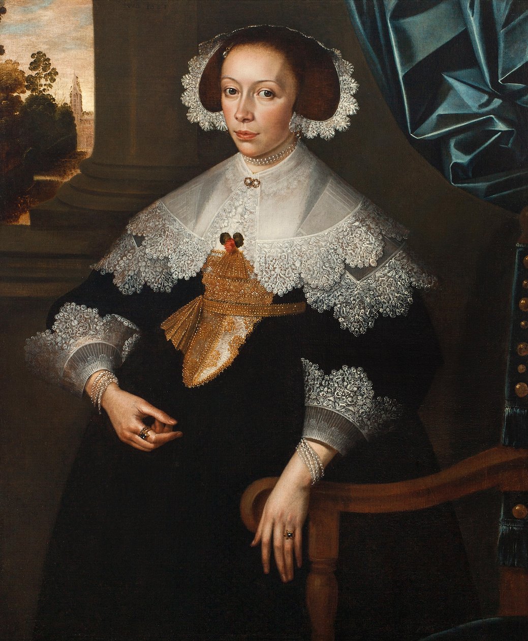 Retrato de Florence-Marguerite de Renesse-Warfusée, Condesa de Grimbergen, 1641 (pareja de 3114329) de Frans Denys