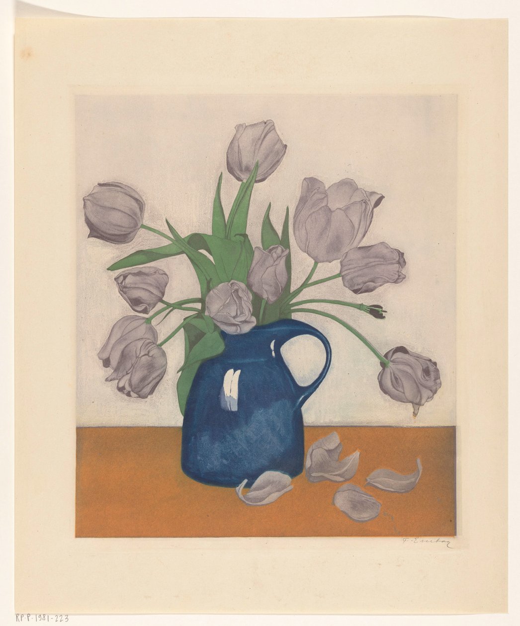 Tulipanes en una jarra de Frans Everbag (signed by artist)