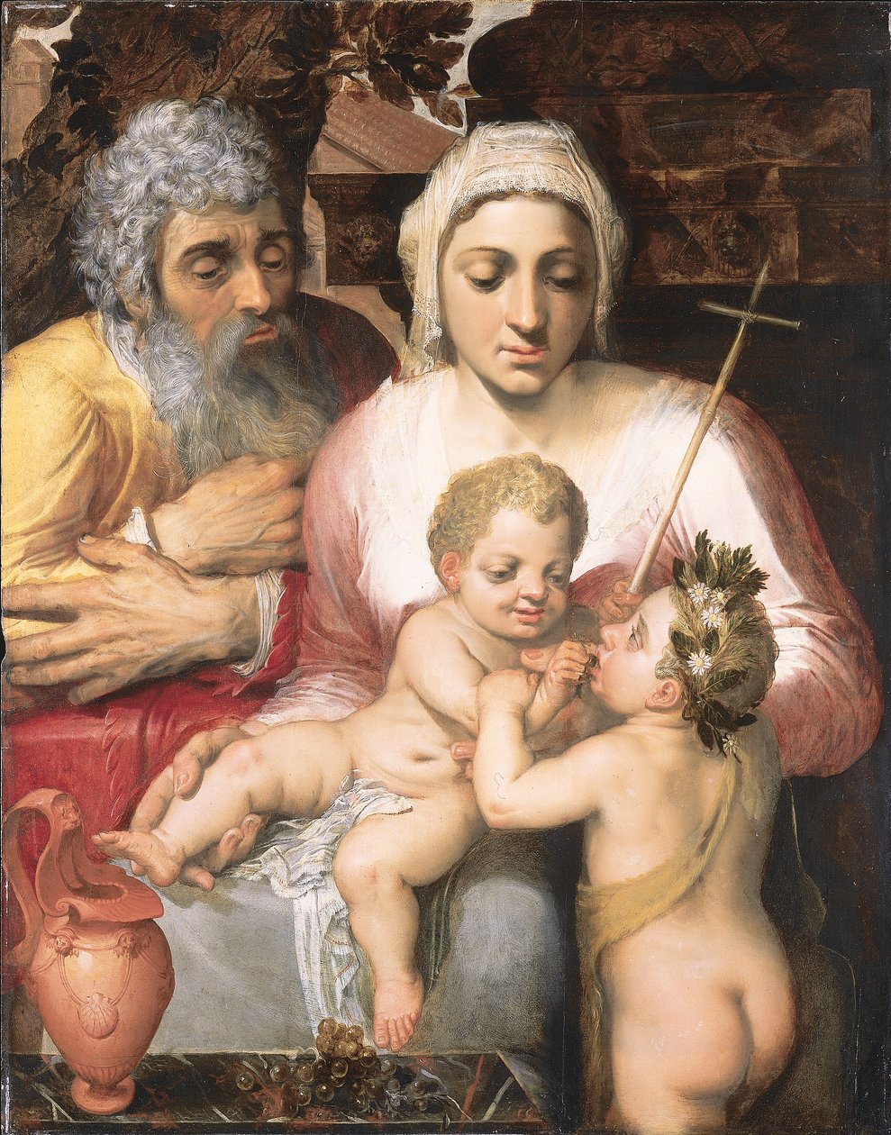 La Sagrada Familia con San Juan Bautista, 1546 de Frans Floris
