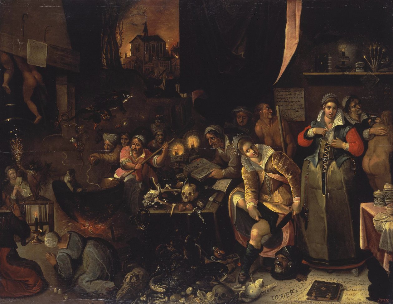 La cocina de las brujas, 1606 de Frans Francken the Younger
