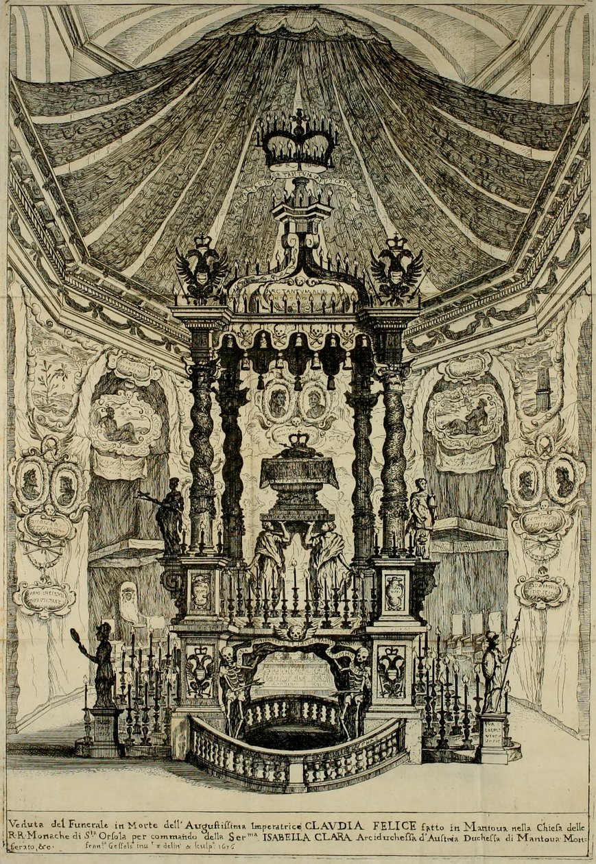 Diseño para el funeral de Claudia Felicitas de Austria de Frans Geffels