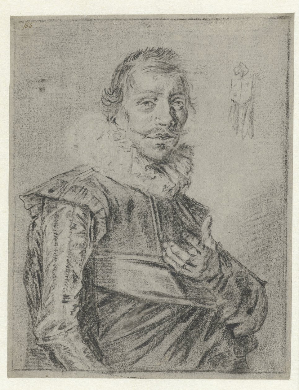 Retrato de un joven con la mano extendida de Frans Hals (manner of)