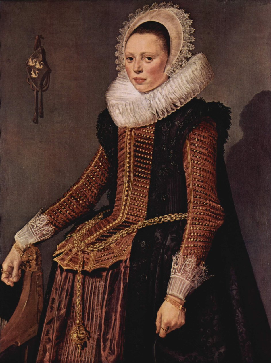 Holandés: Retrato de mujer Retrato de mujer de pie de Frans Hals