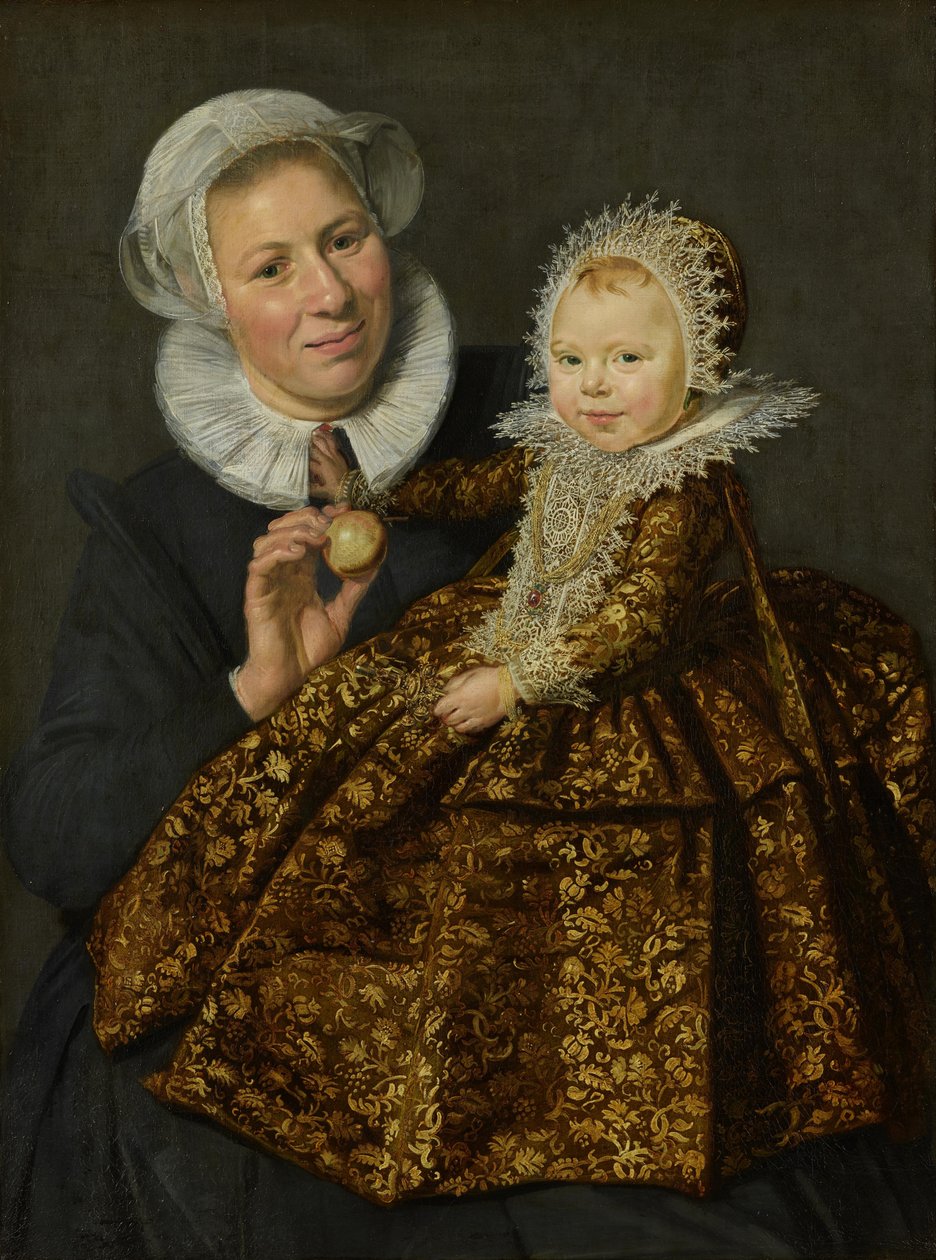 Alemán: Catharina Hooft mit ihrer Amme Catharina Hooft with her Nurse de Frans Hals