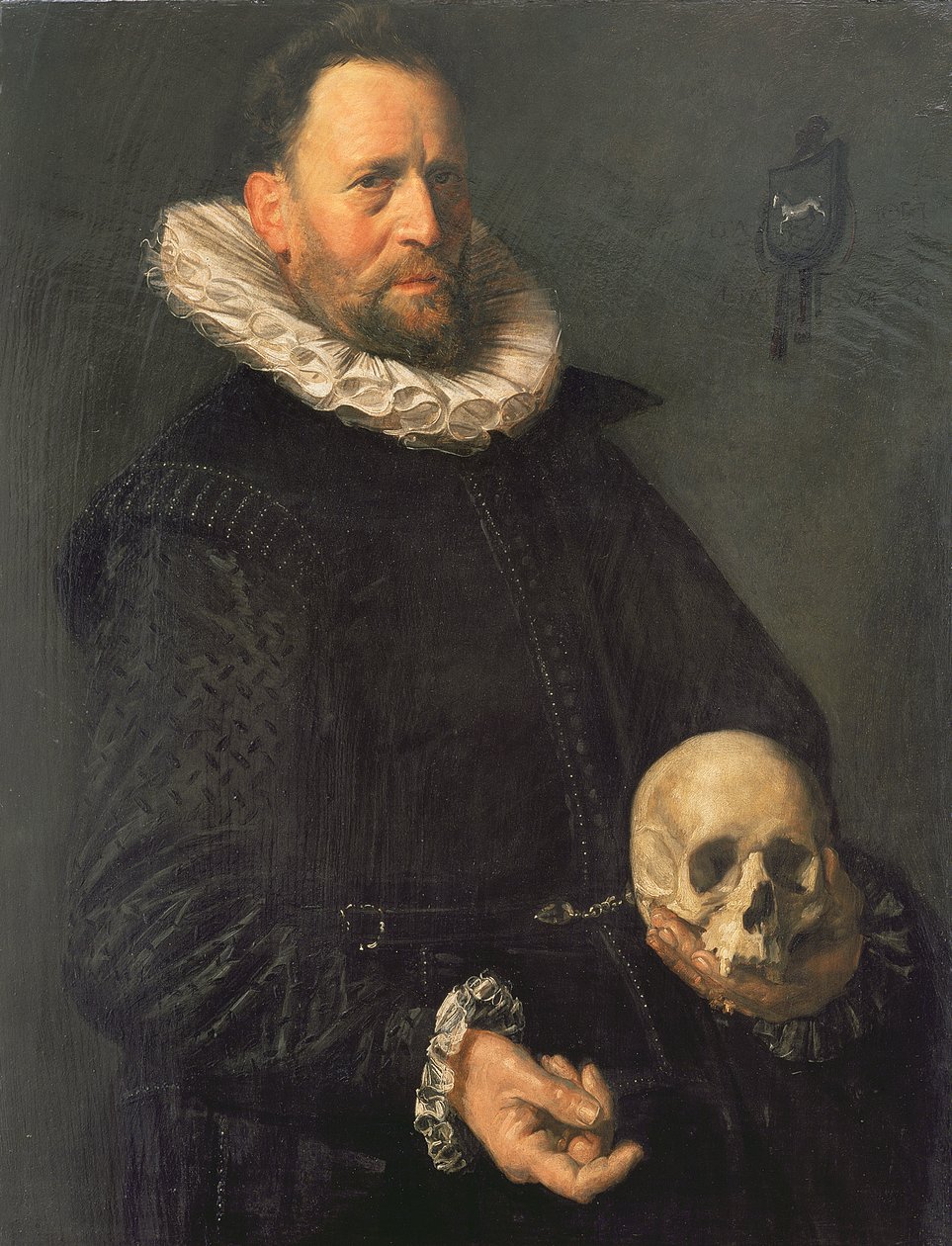Retrato de un Hombre Sosteniendo una Calavera, c.1611-12 de Frans Hals