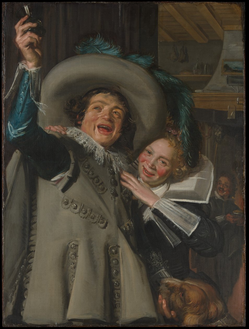 Joven y mujer en una posada de Frans Hals