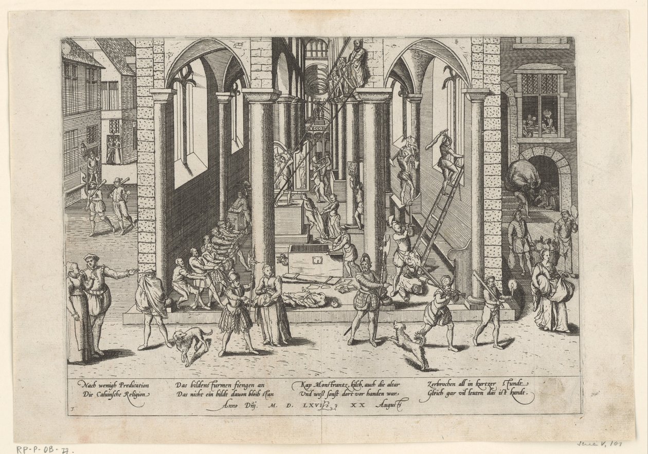 Iconoclasia, 1566 Serie 5: Eventos holandeses, 1566-1570 (título de la serie) de Frans Hogenberg