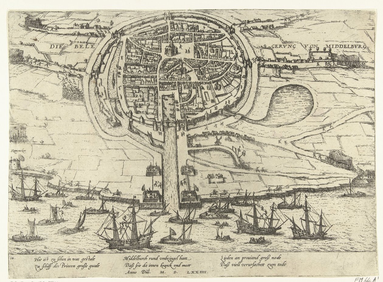Asedio de Middelburg, 1574 de Frans Hogenberg