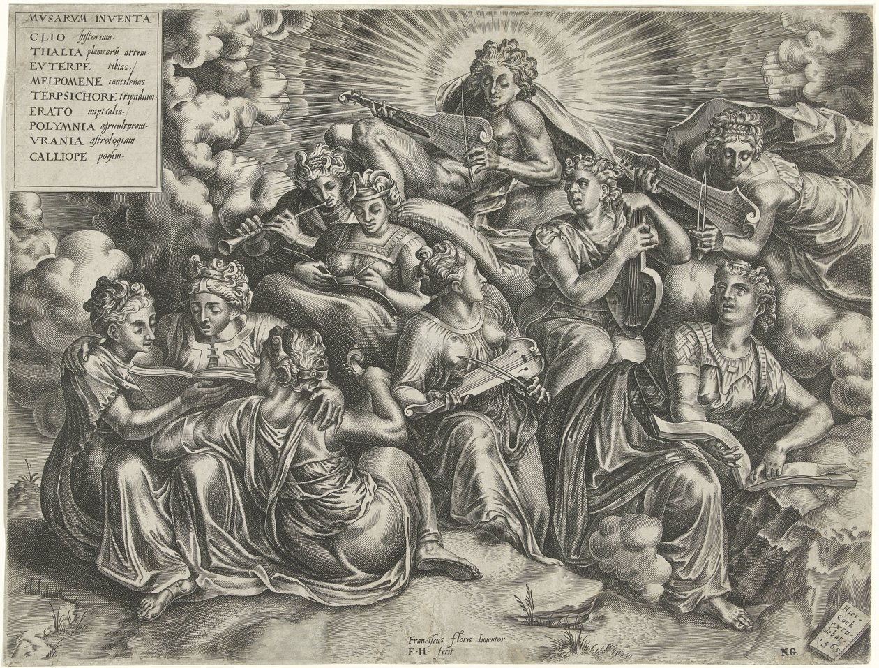 Apolo y las musas de Frans Huys