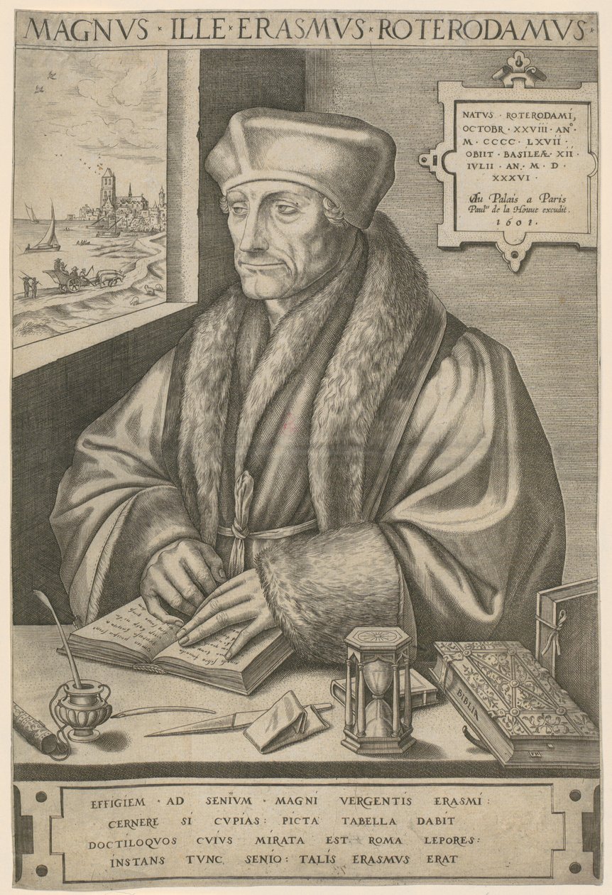 Retrato de Erasmo de Róterdam de Frans Huys