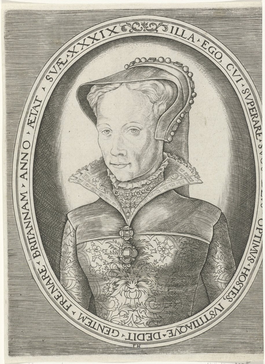 Retrato de María I Retratos de reyes, reinas, príncipes y princesas (título de serie) de Frans Huys