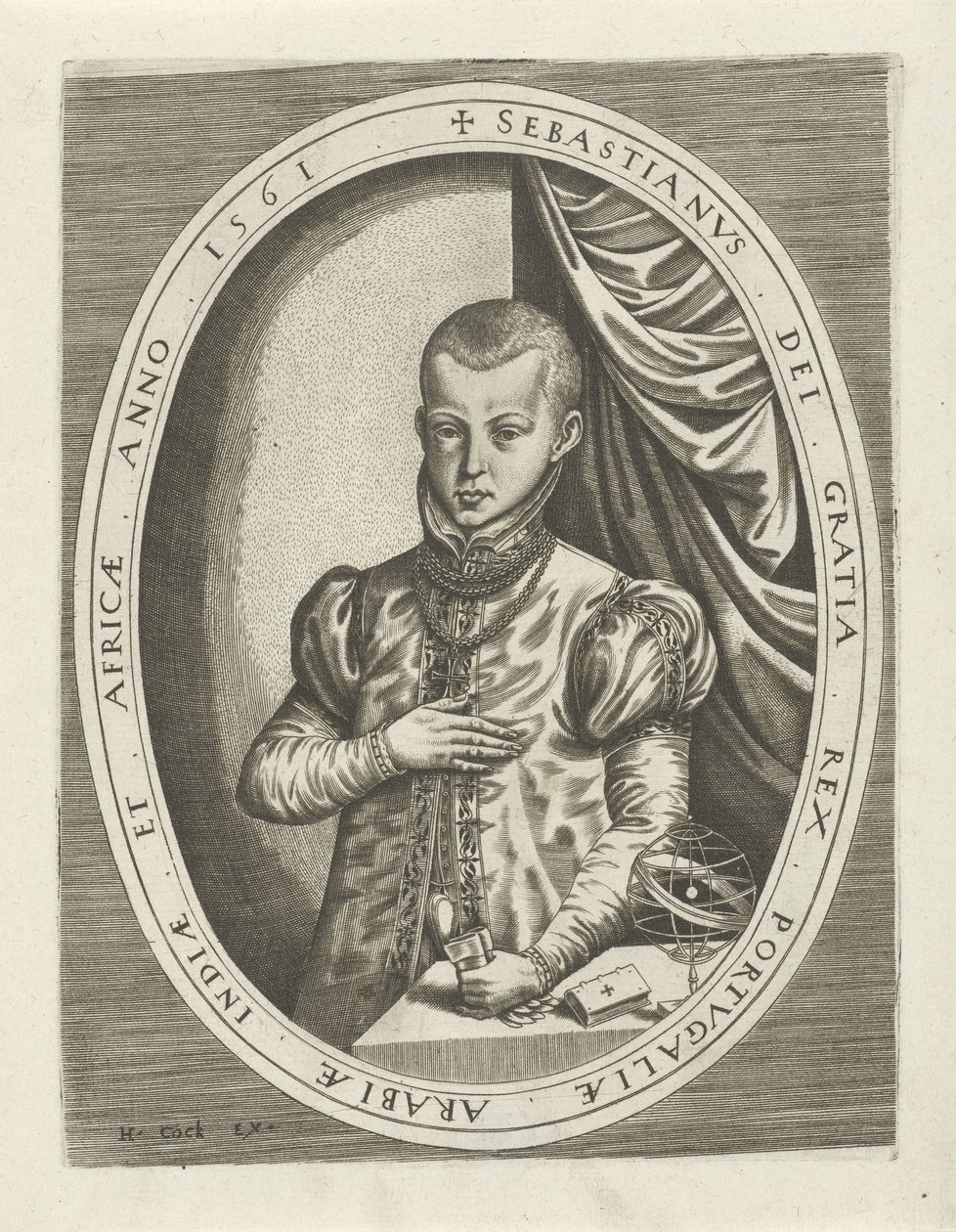 Retrato de Sebastián I de Portugal Retratos de reyes, reinas, príncipes y princesas (título de serie) de Frans Huys