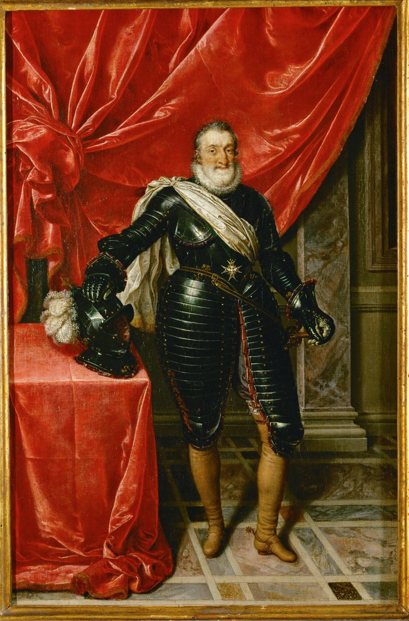 Enrique IV, rey de Francia, con armadura ... de Frans II Pourbus