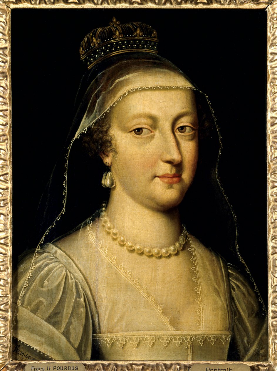 Retrato de Ana de Austria (1601-1666), Reina de Francia. Pintura de Frans Pourbus el Joven de Frans II Pourbus
