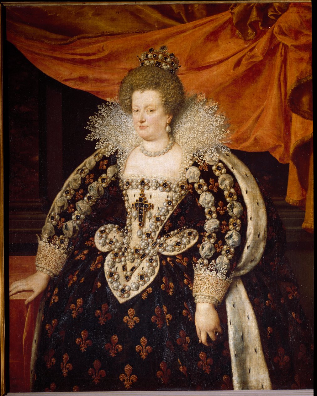 Retrato de María de Médicis (1573 - 1642), esposa de Enrique IV y madre de Luis XIII Pintura de Frans Pourbus el Joven (François (Franz) Porbus de Frans II Pourbus