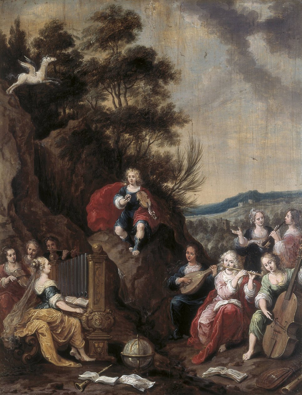 Concierto de Muse con Apollo de Frans II the Younger Francken