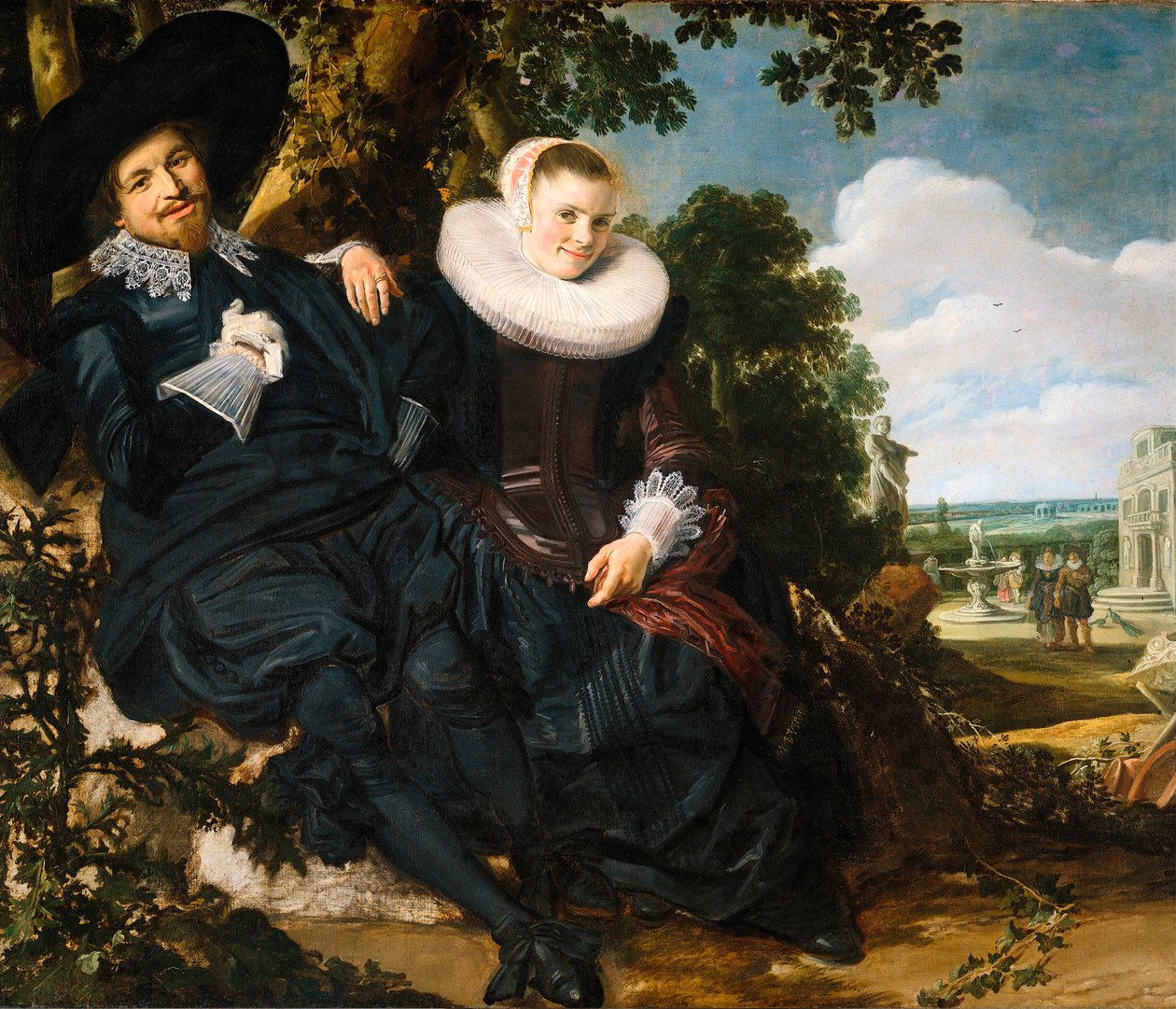 Retrato de matrimonio de Isaac Abrahamsz Massa y Beatrix van der Laen, 1622 de Frans I Hals