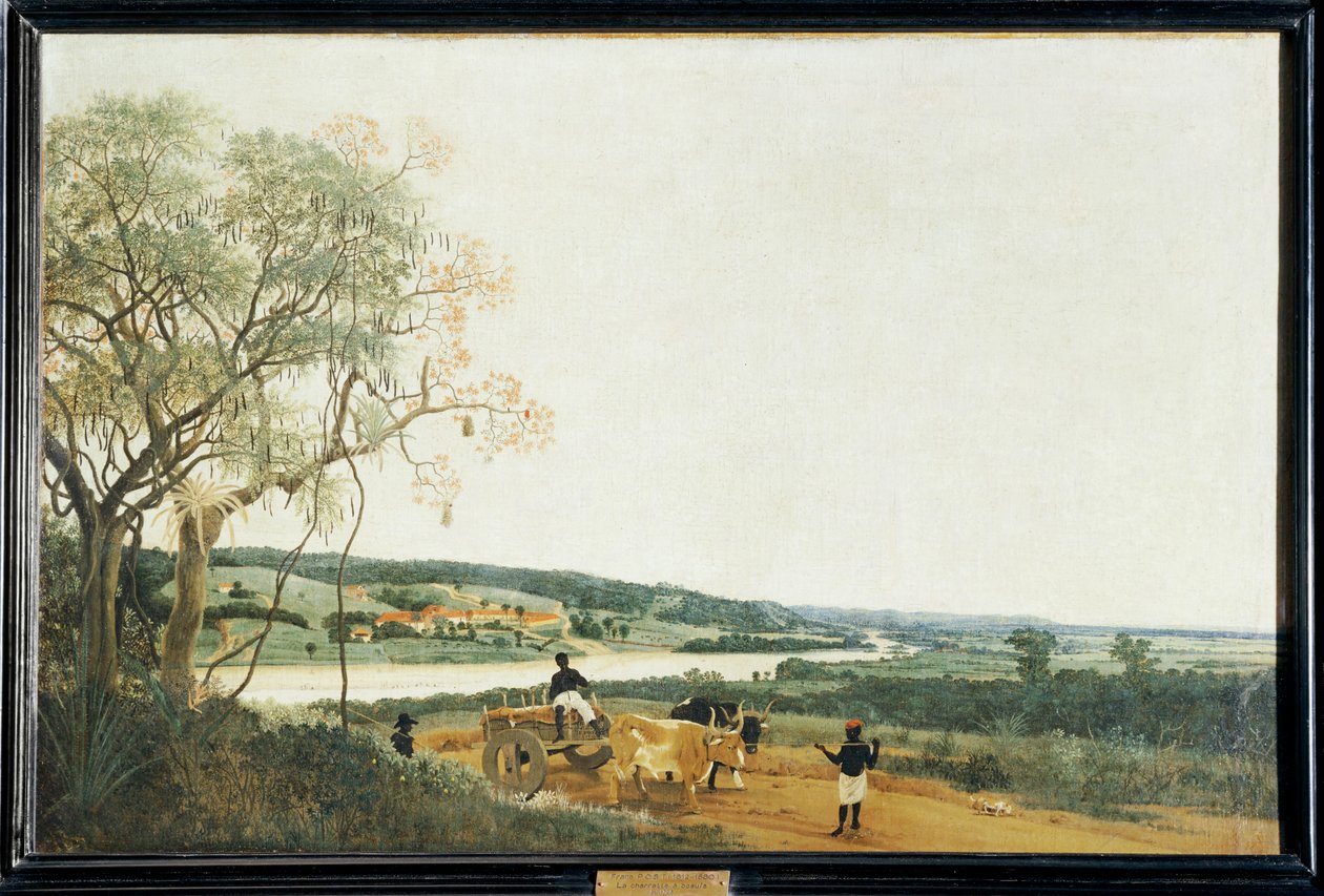 La carreta de bueyes, paisaje brasileño ... de Frans Jansz Post