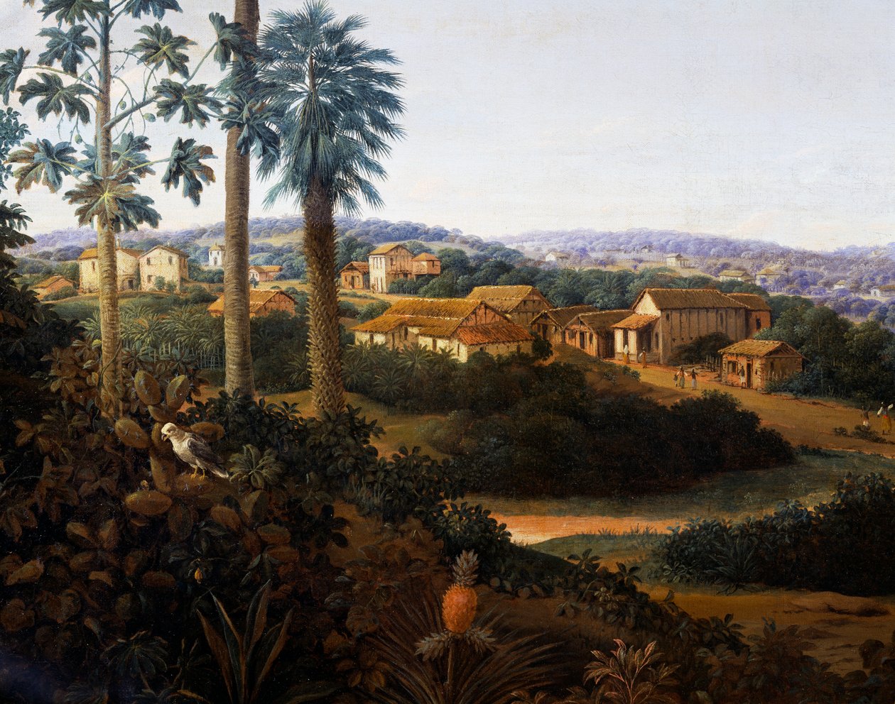 Pueblo de Serinhaem en Brasil o La casa de un plantador de caña de azúcar en Brasil de Frans Post