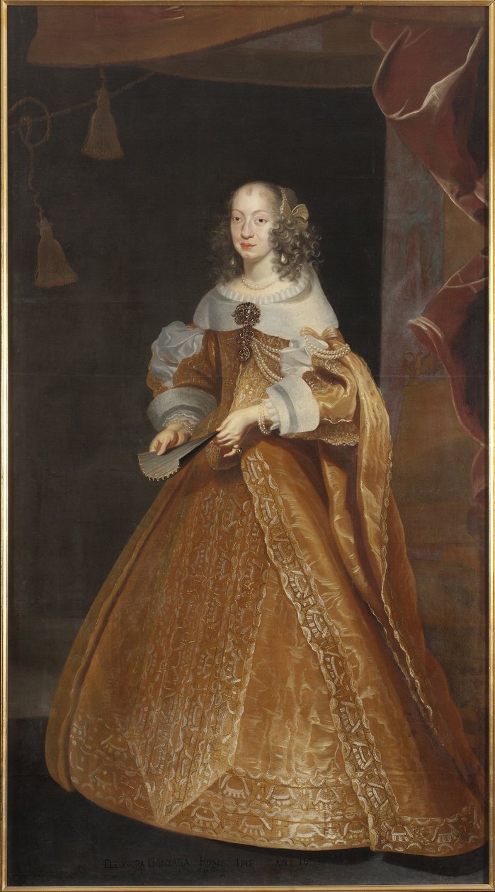 Retrato de la princesa Eleonora Gonzaga de Mantua, Nevers y Rethel, emperatriz del Sacro Imperio Romano de Frans Luyckx or Leux