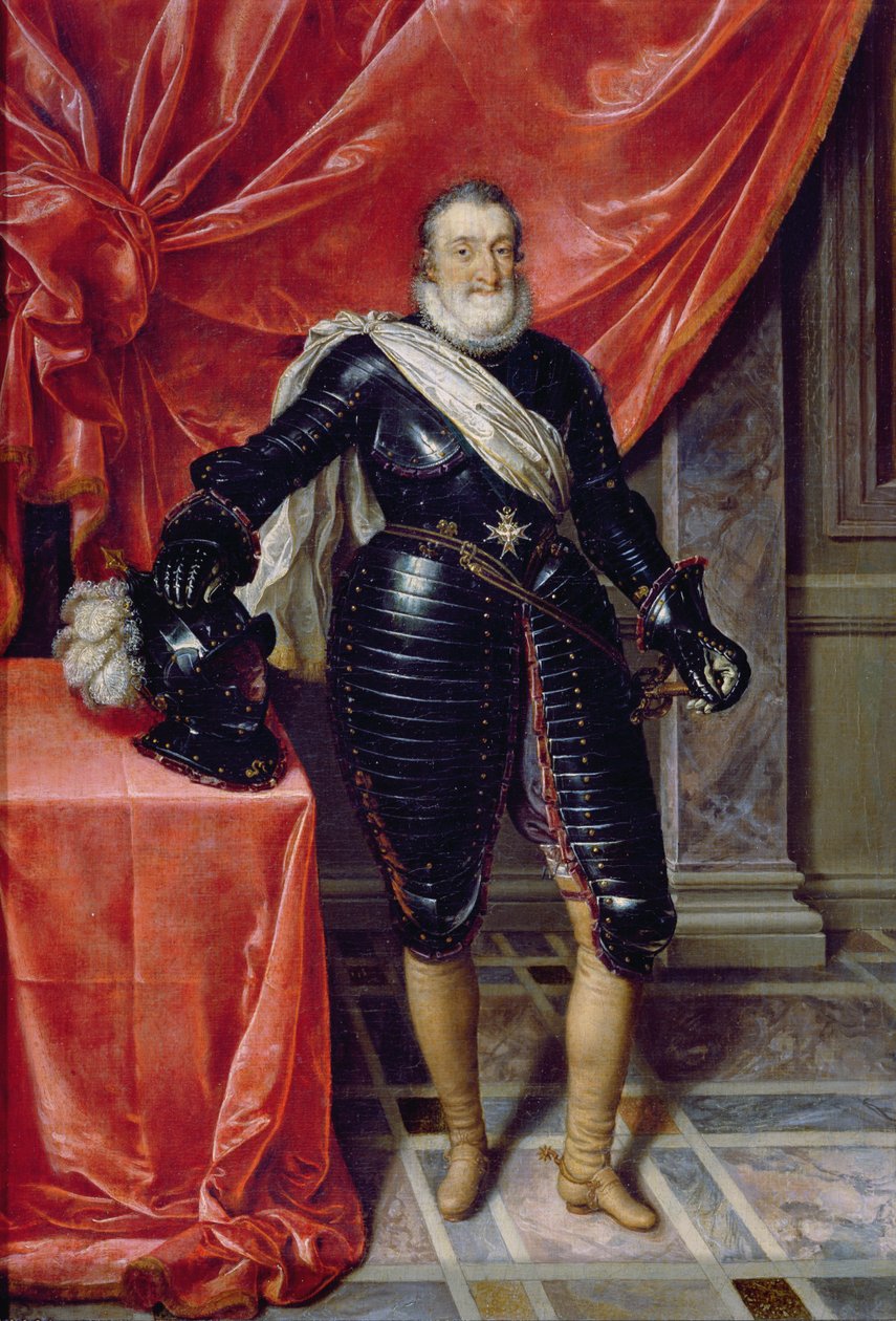 Enrique IV, Rey de Francia, en armadura, c.1610 de Frans Pourbus the Younger