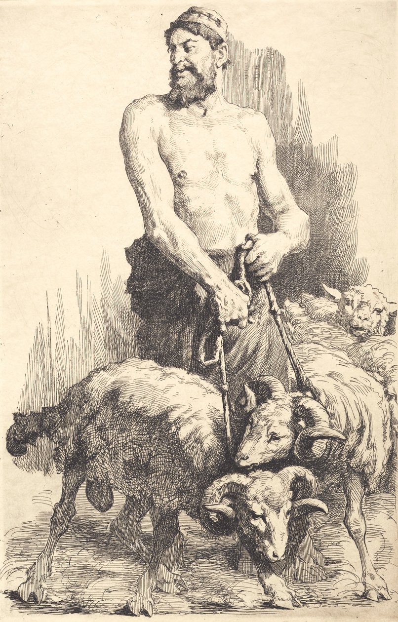El pastor con los carneros de Frans Schwartz
